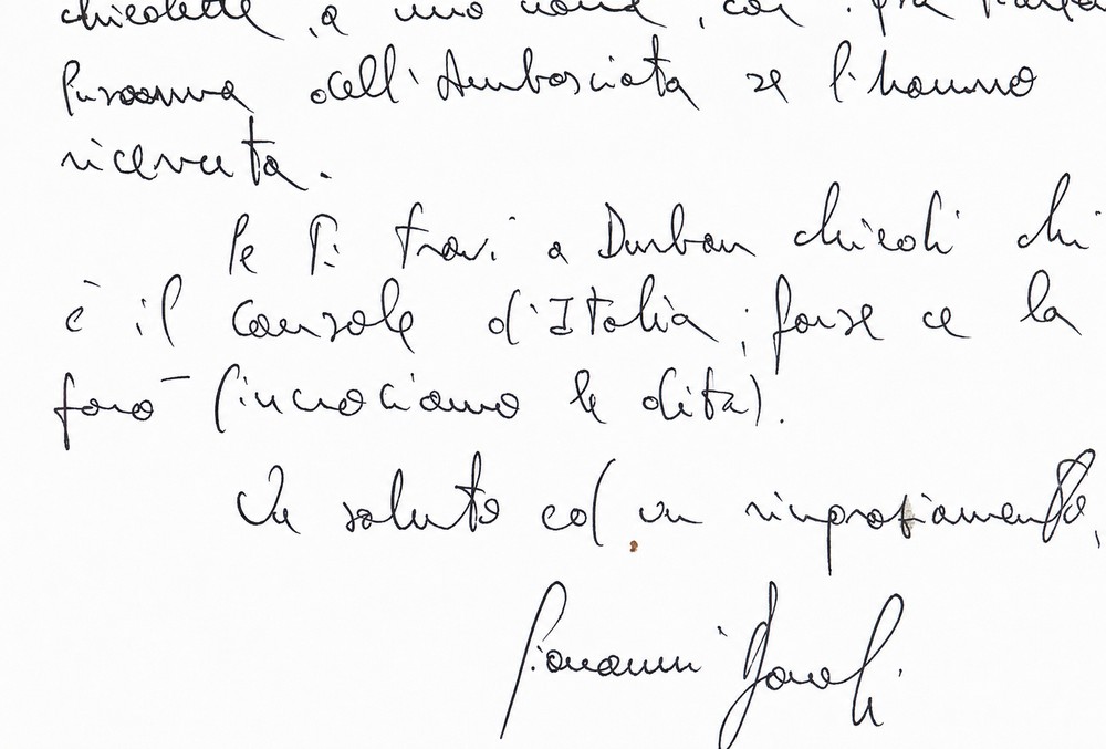 Archive document — Ministero degli Affari Esteri · Cerimoniale · Letter, second page
