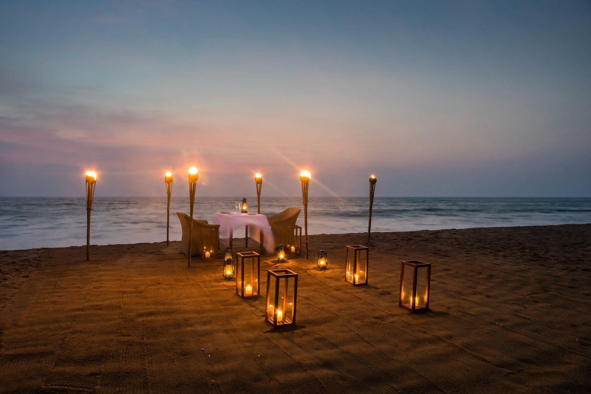 Private beach dining, Sri Lanka