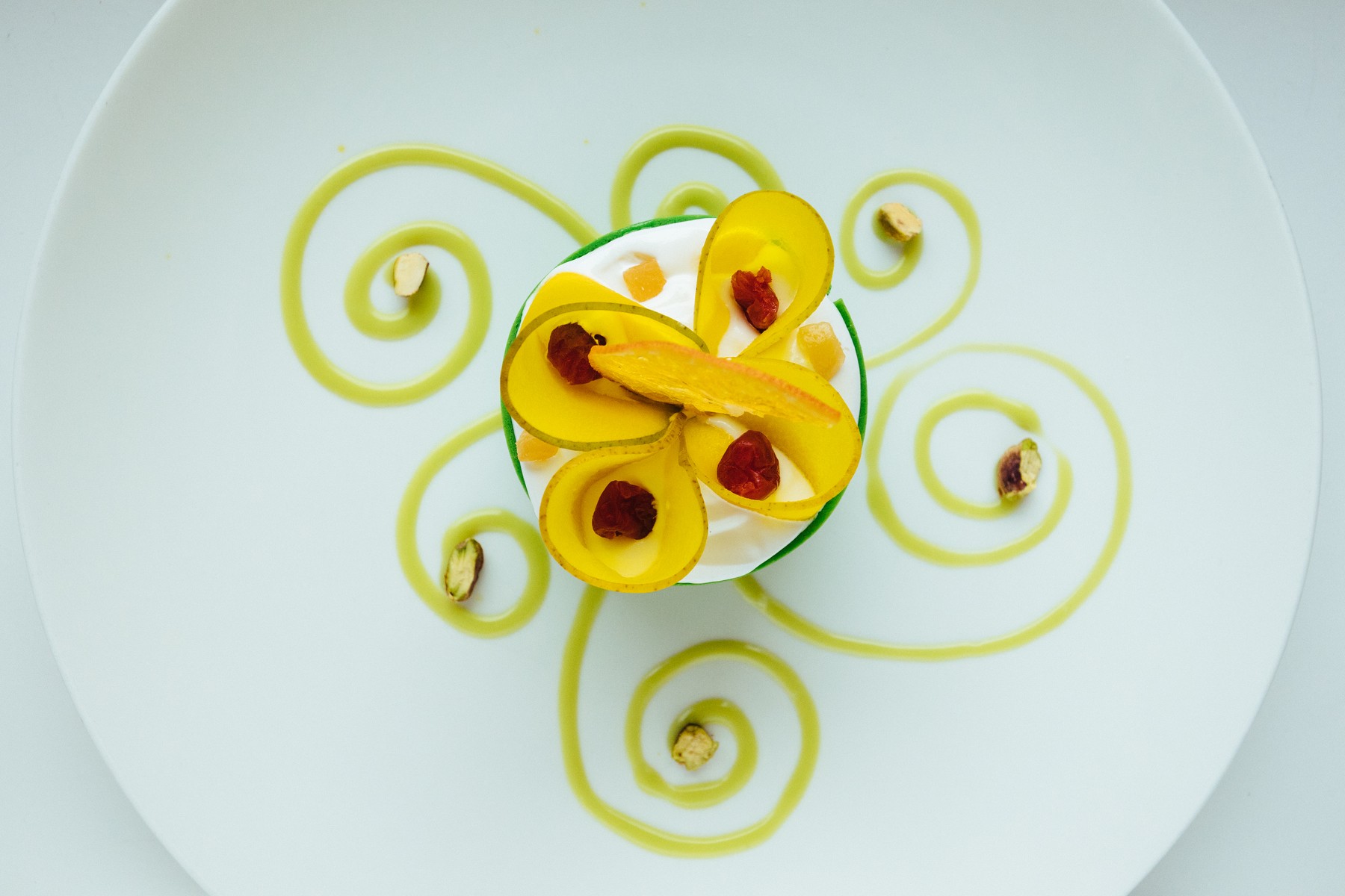 Cassatina Siciliana — ricotta, pistachio, candied citrus, maraschino cherry and marzipan