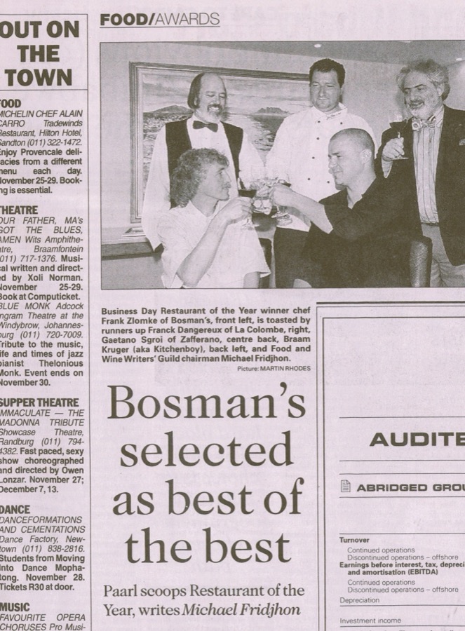 Press clipping — Business Day