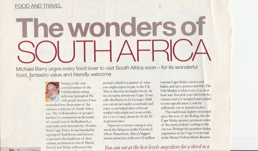 Press clipping — Food & Travel